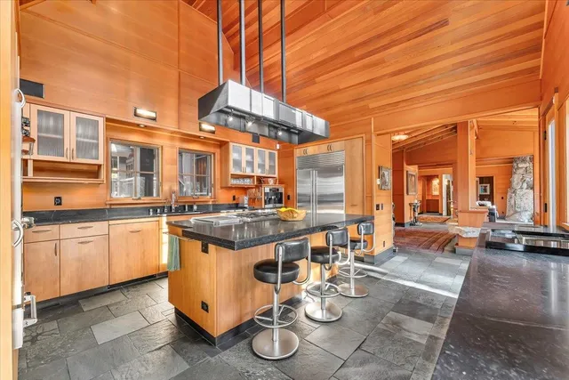 a kitchen with a sink and counter top space