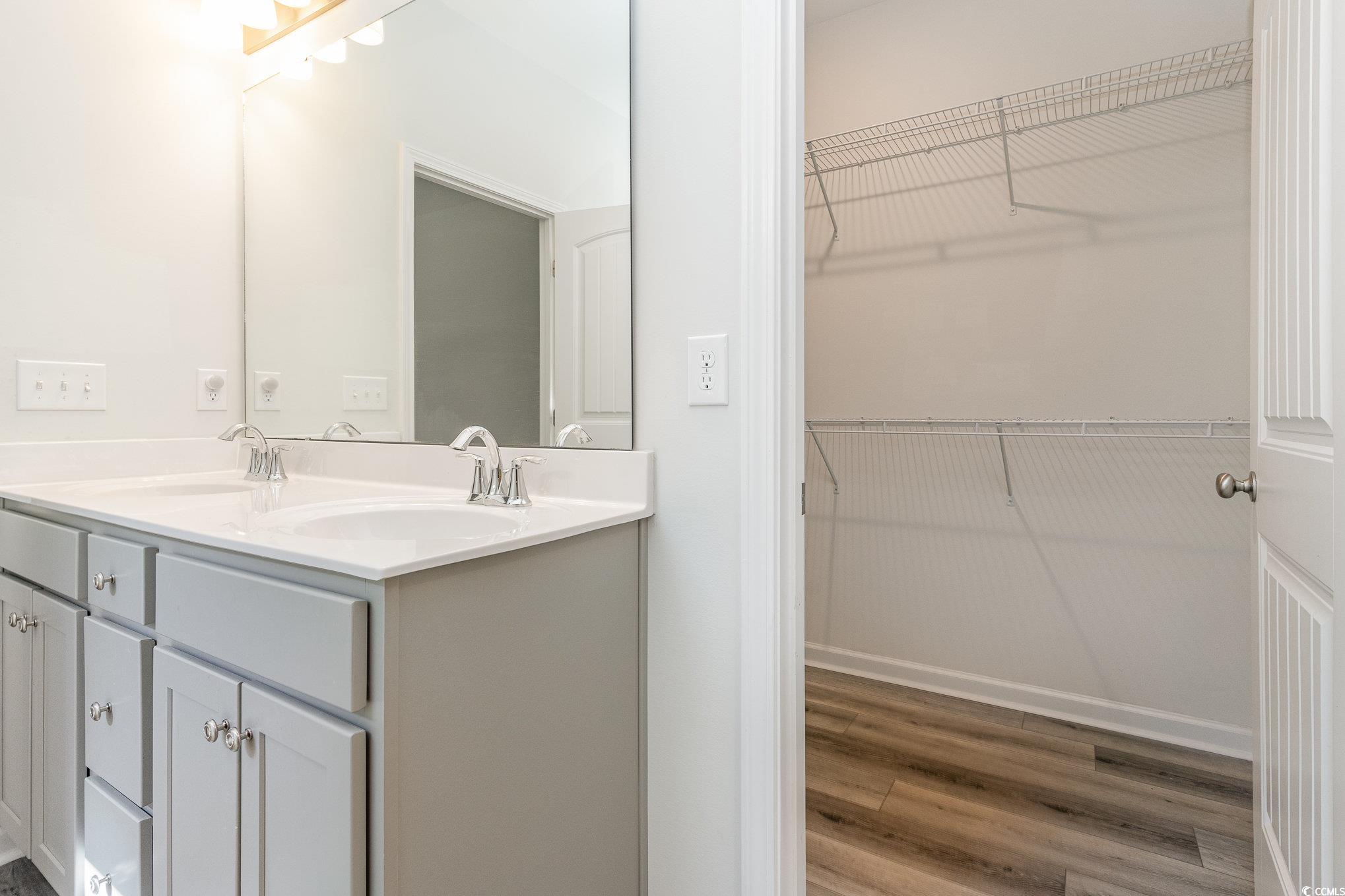 577 Rycola Circle Surfside Beach, SC 29575 - Photo 12 of 28 Full bath featuring double vanity, a walk in close