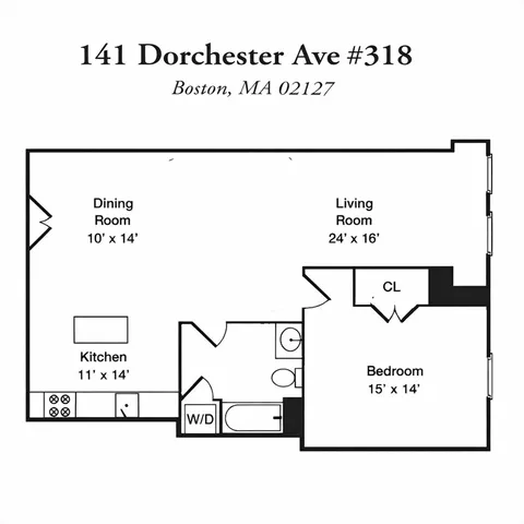 $4,000 | 141 Dorchester Avenue, Unit 318, Boston, MA 02127