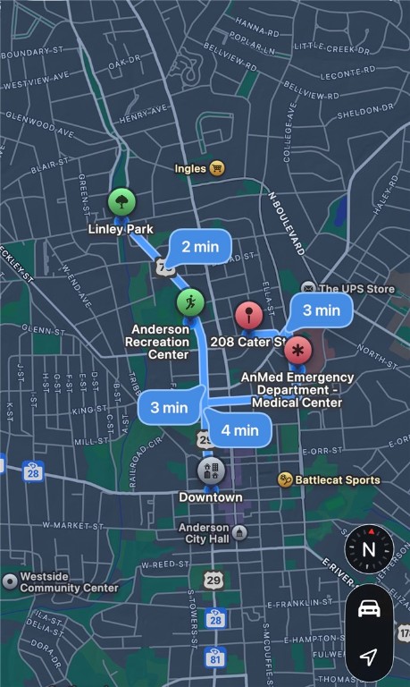 208 Cater Street Anderson, SC 29621 - Photo 35 of 36 Map Screenshot