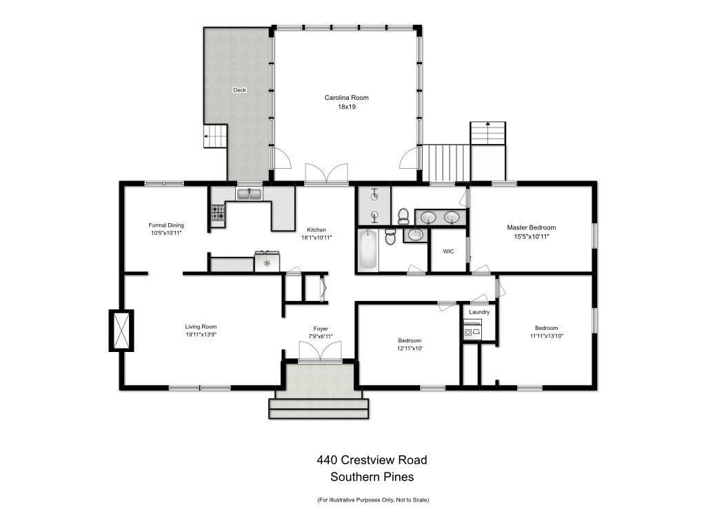 440 Crestview Road Southern Pines, NC 28387 - Photo 58 of 59 Floor Plan 1st Floor