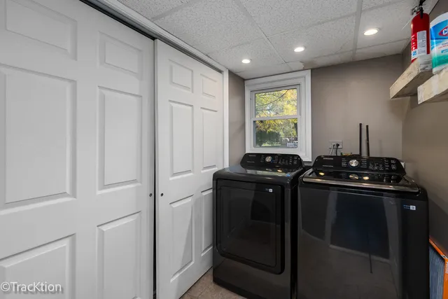 a kitchen with a stove and a refrigerator