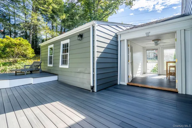 a view of outdoor space and deck kitchen