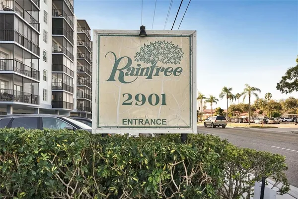 a sign on the side of a building