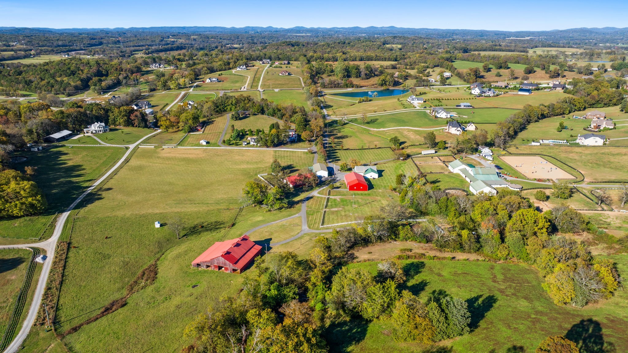 2133 Allisona Road Eagleville, TN 37060 - Photo 92 of 100 an aerial view of residential houses with outdoor space and seating