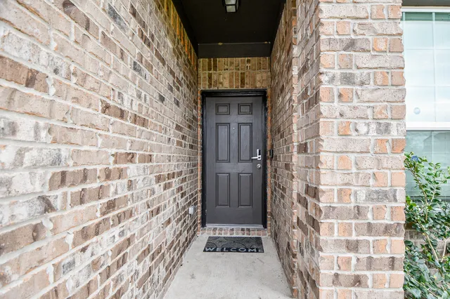 view of a brick wall