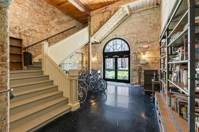 a room with gym equipment