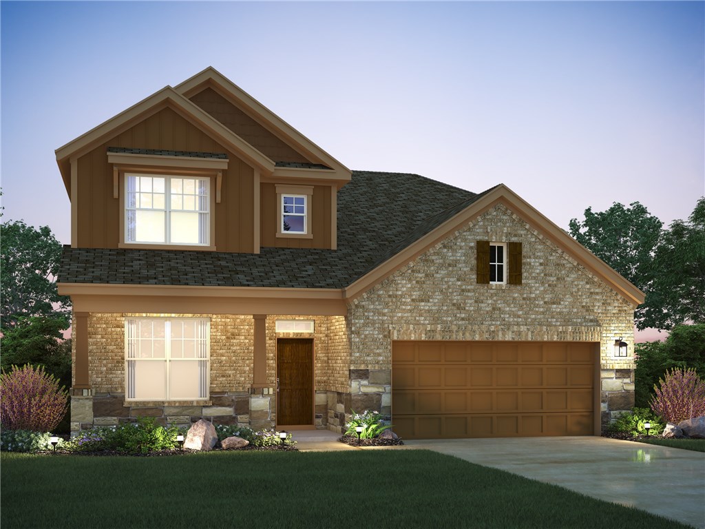 2528 Roaring River Trail Leander, TX 78641 - Photo 1 of 1 a front view of a house with a garden and plants