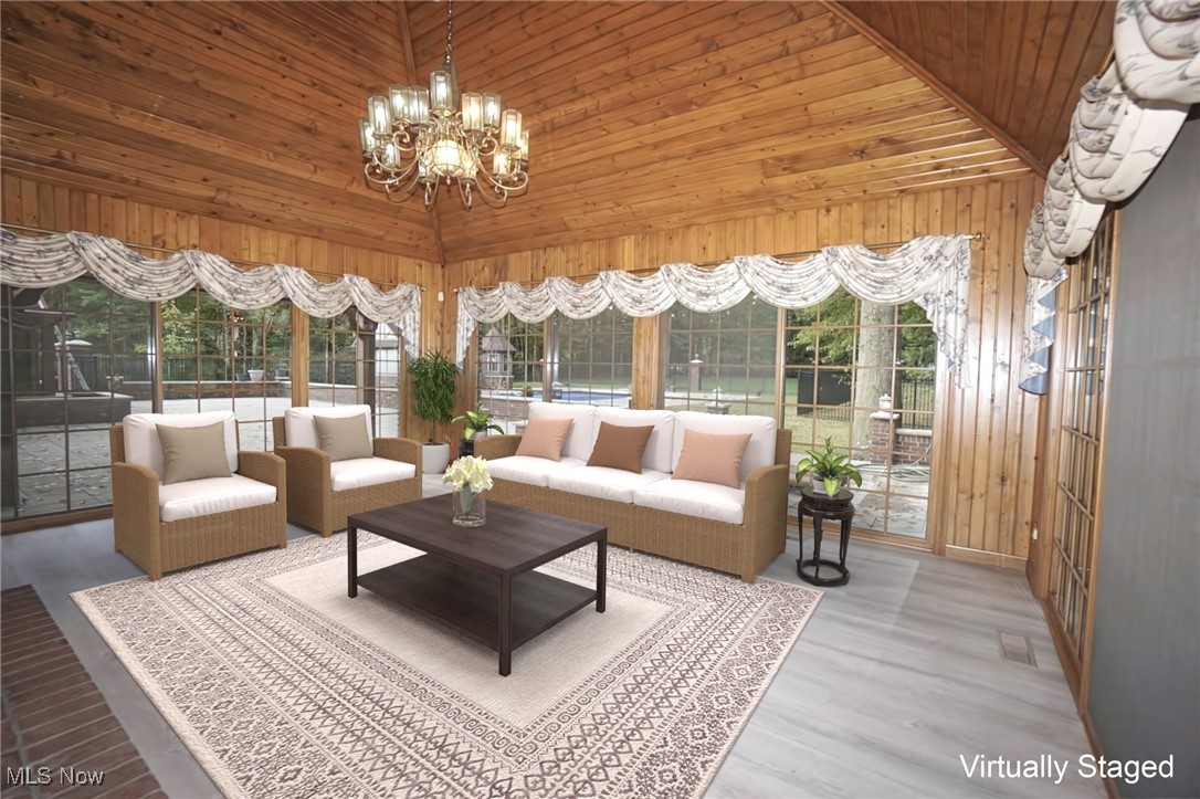 1760 Chartley Road Gates Mills, OH 44040 - Photo 15 of 49 Florida Room with sliding doors out to the hot tub & pool area.