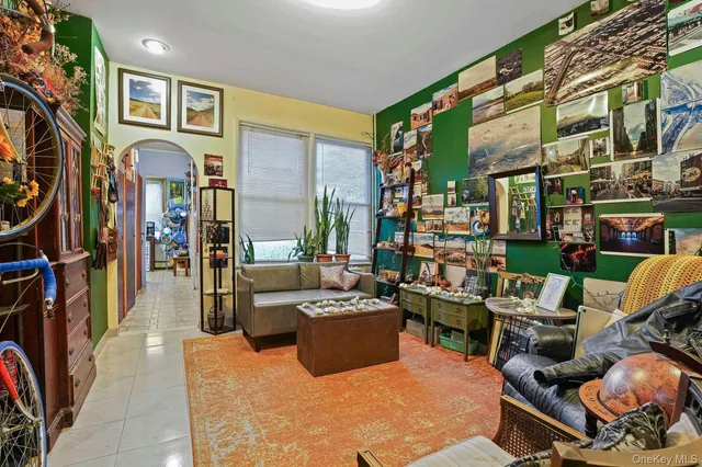 a living room filled with furniture