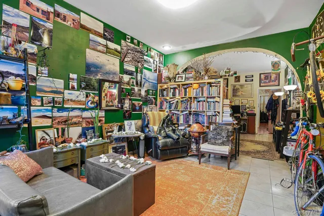 a view of a chairs and table in a room