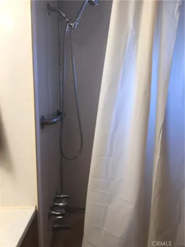 a view of a closet area fire place