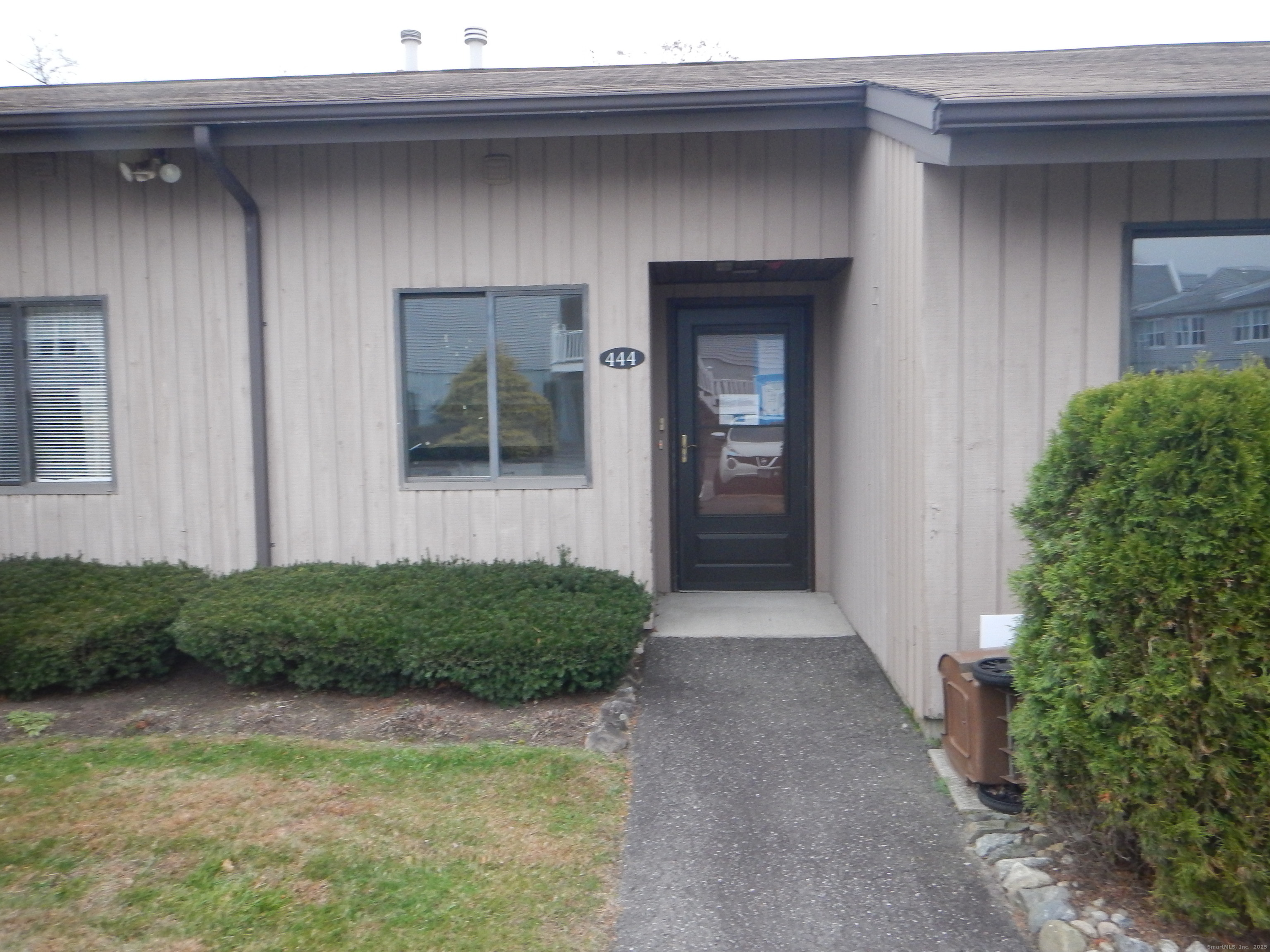 a front view of a house