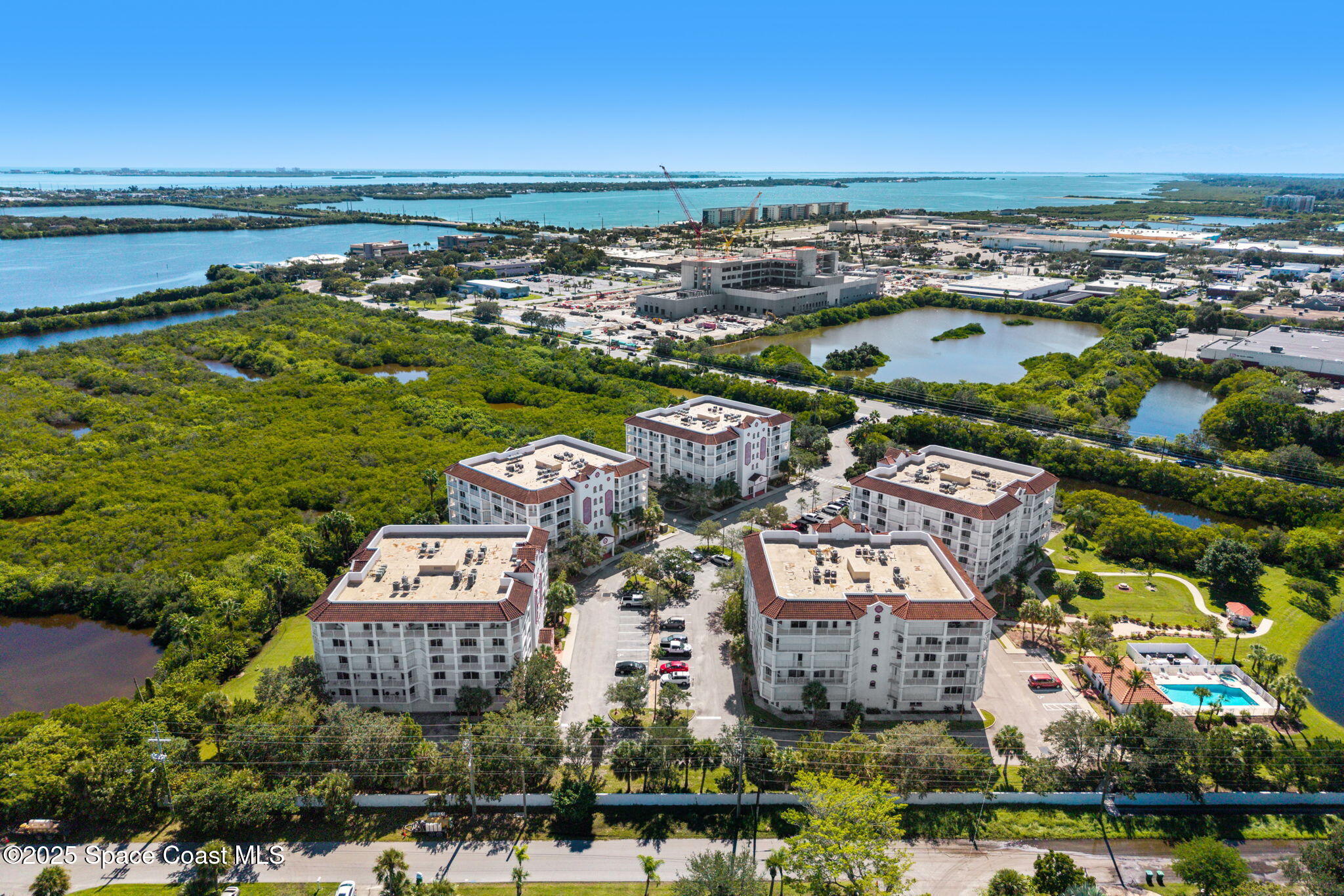 800 Del Rio Way, Unit 401 Merritt Island, FL 32953 - Photo 32 of 36 a picture of city view with ocean view
