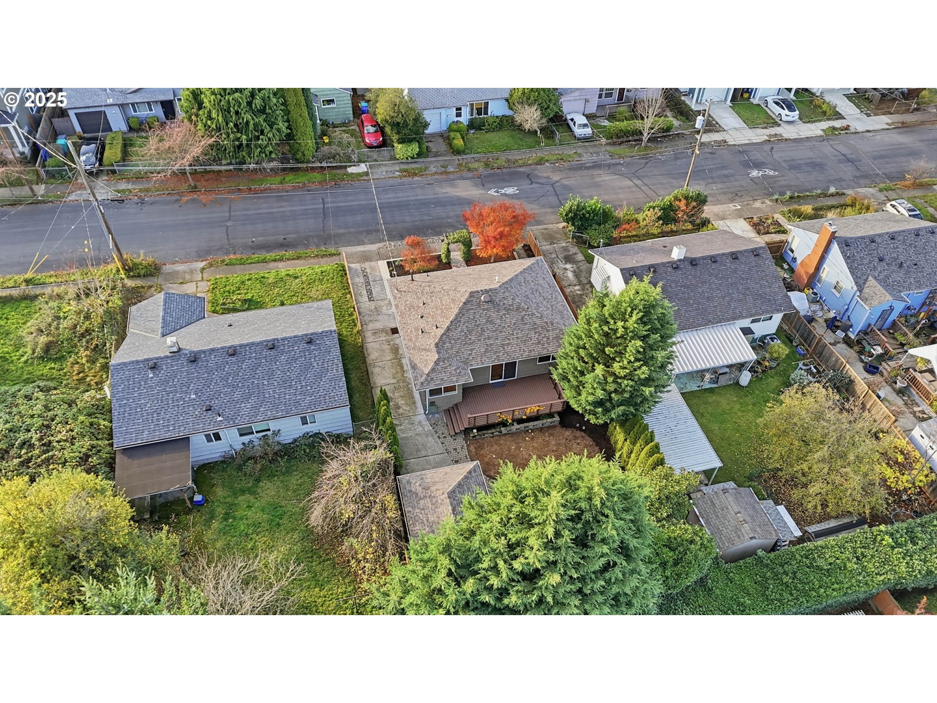 8502 North Hamlin Avenue Portland, OR 97217 - Photo 40 of 48 an aerial view of a house with garden