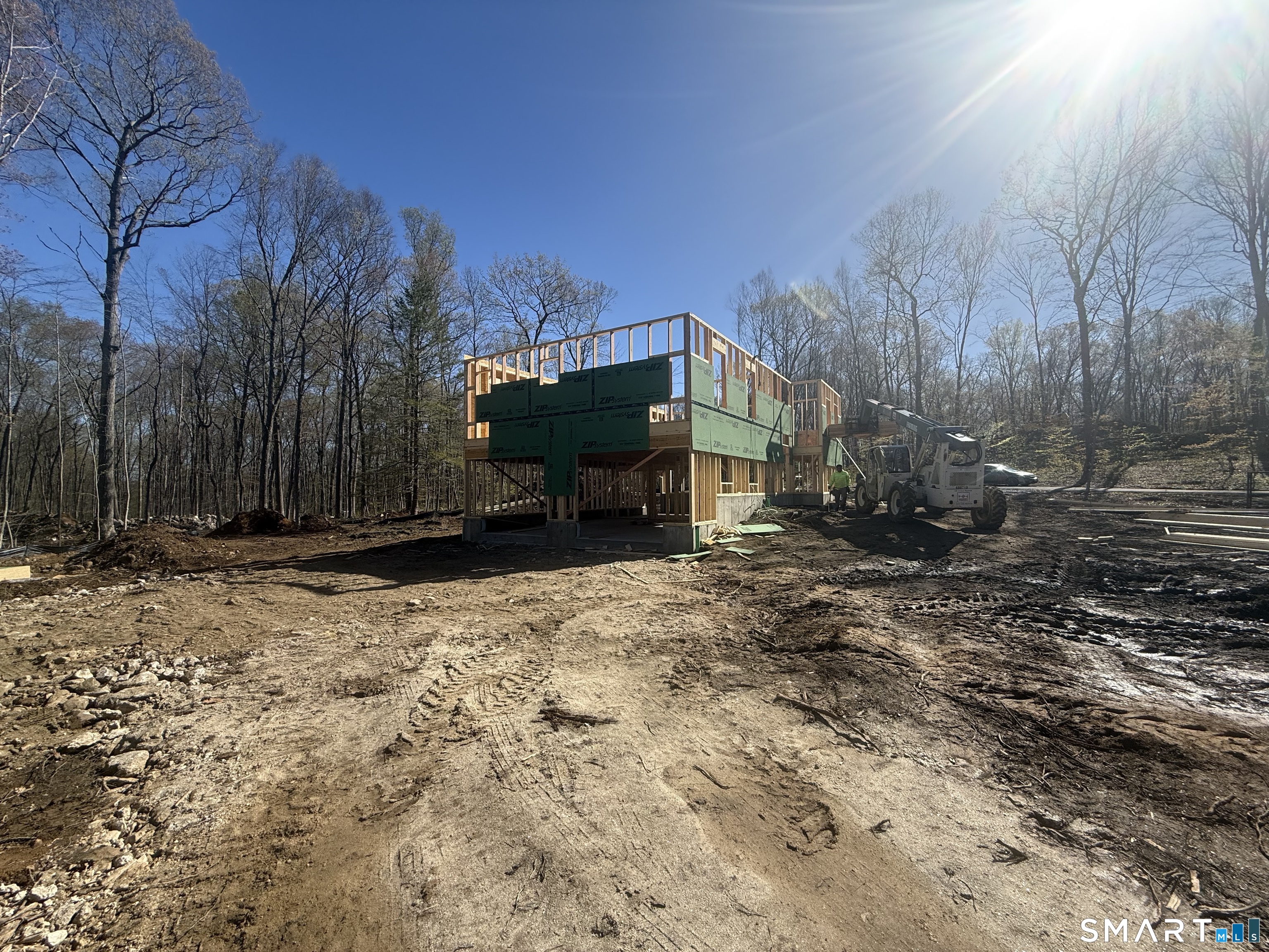 94 Quail Run Road Woodbury, CT 06798 - Photo 16 of 26 Home being framed