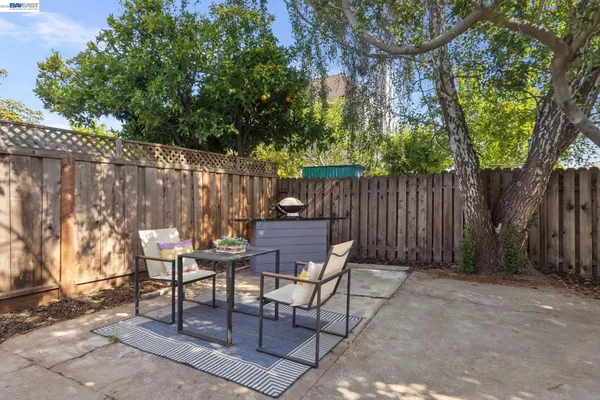 a outdoor view with a sitting space