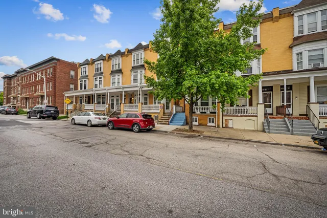 a building with trees in front of it