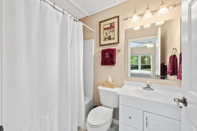 a bathroom with a toilet a sink and a mirror