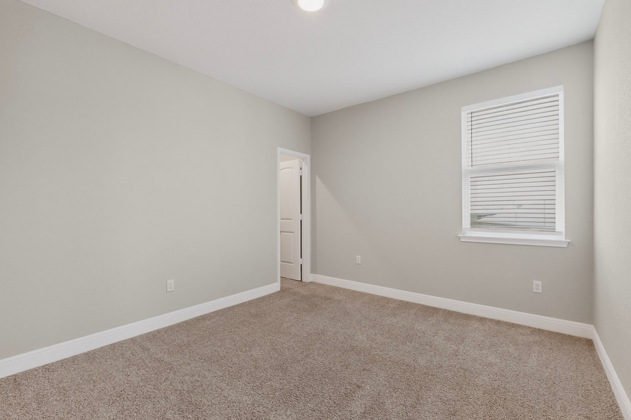 16809 Guido Cove Pflugerville, TX 78660 - Photo 26 of 40 Carpeted room featuring light gray walls, white baseboards, and a single window with white blinds