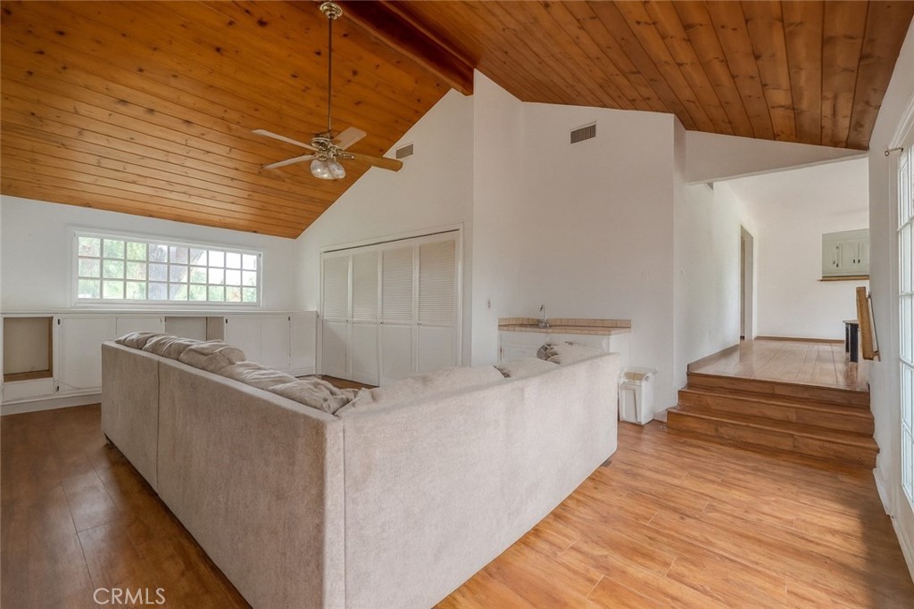 18351 San Fernando Mission Boulevard Porter Ranch, CA 91326 - Photo 26 of 29 a view of a kitchen with cabinets and wooden floor