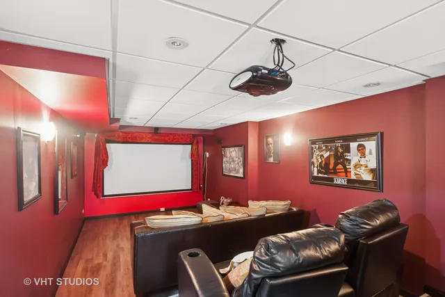 a room with furniture and screen