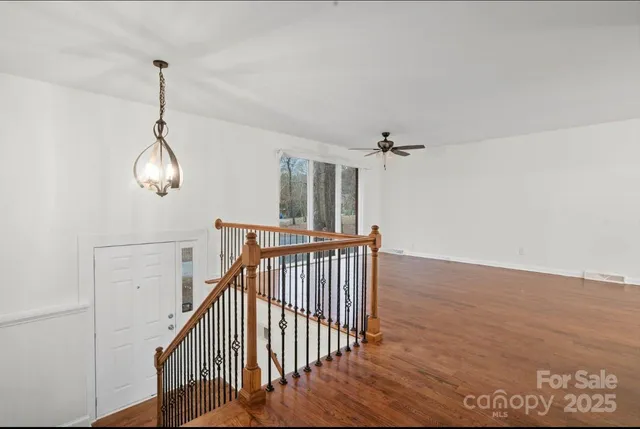 a view of a hallway with entryway