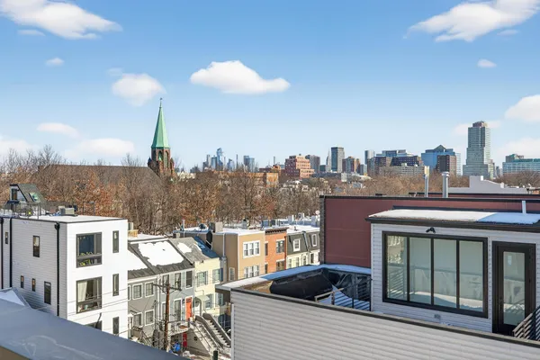 a view of city from a terrace