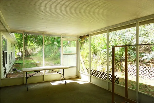 a view of a room with window