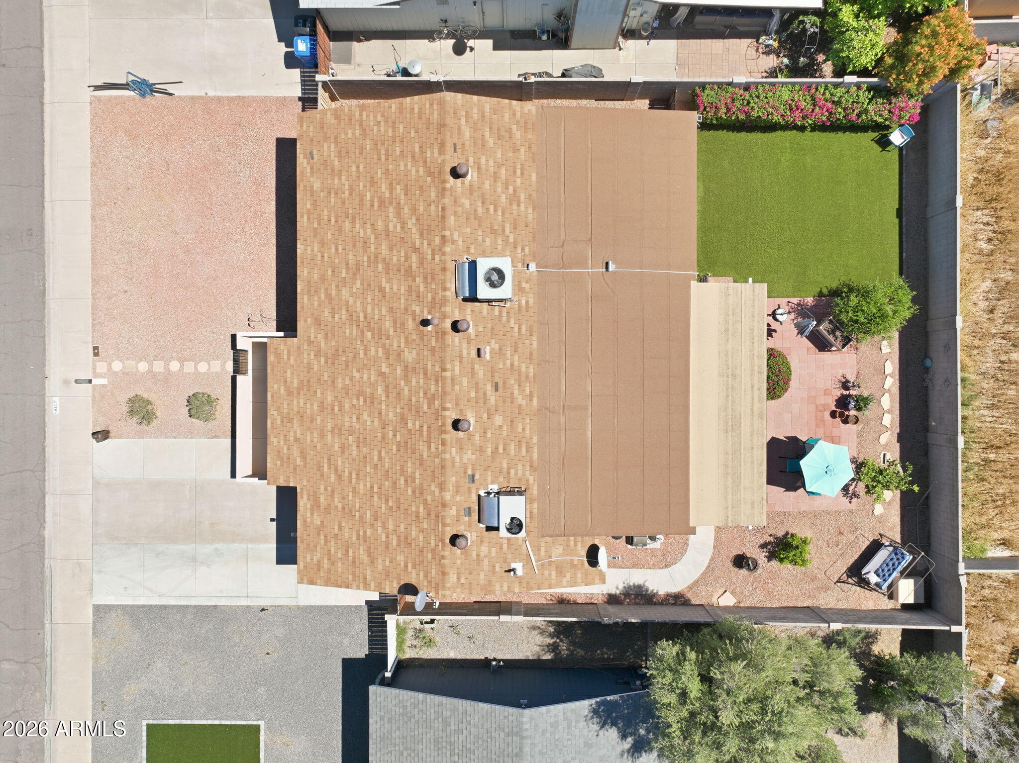 3765 East Pershing Avenue Phoenix, AZ 85032 - Photo 39 of 48 an aerial view of a house with a swimming pool