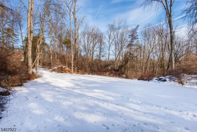 a view of road covered with snow