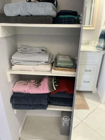 a close view of laundry room