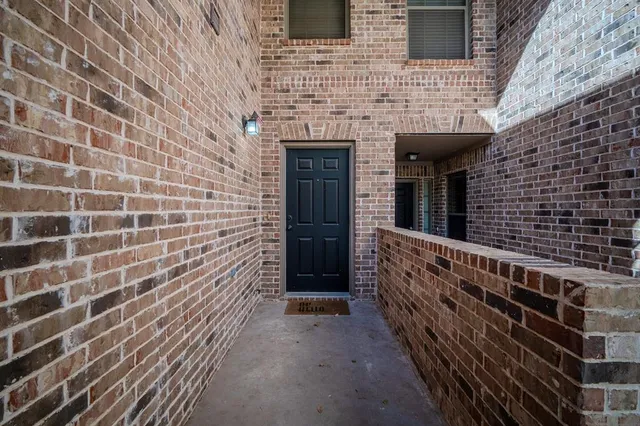 a view of wooden door