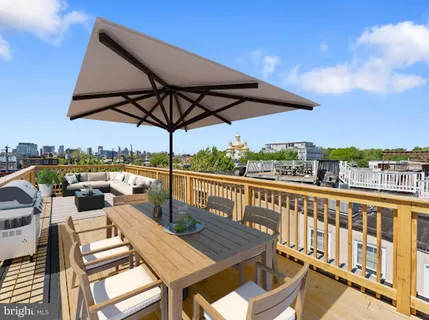 a view of balcony with city view