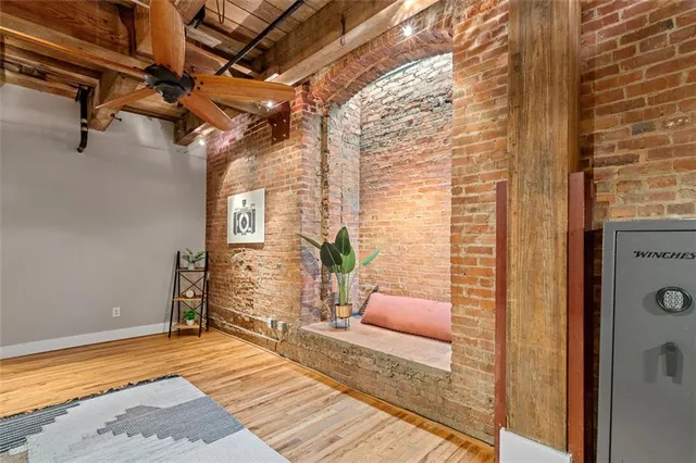 a view of roof deck with patio