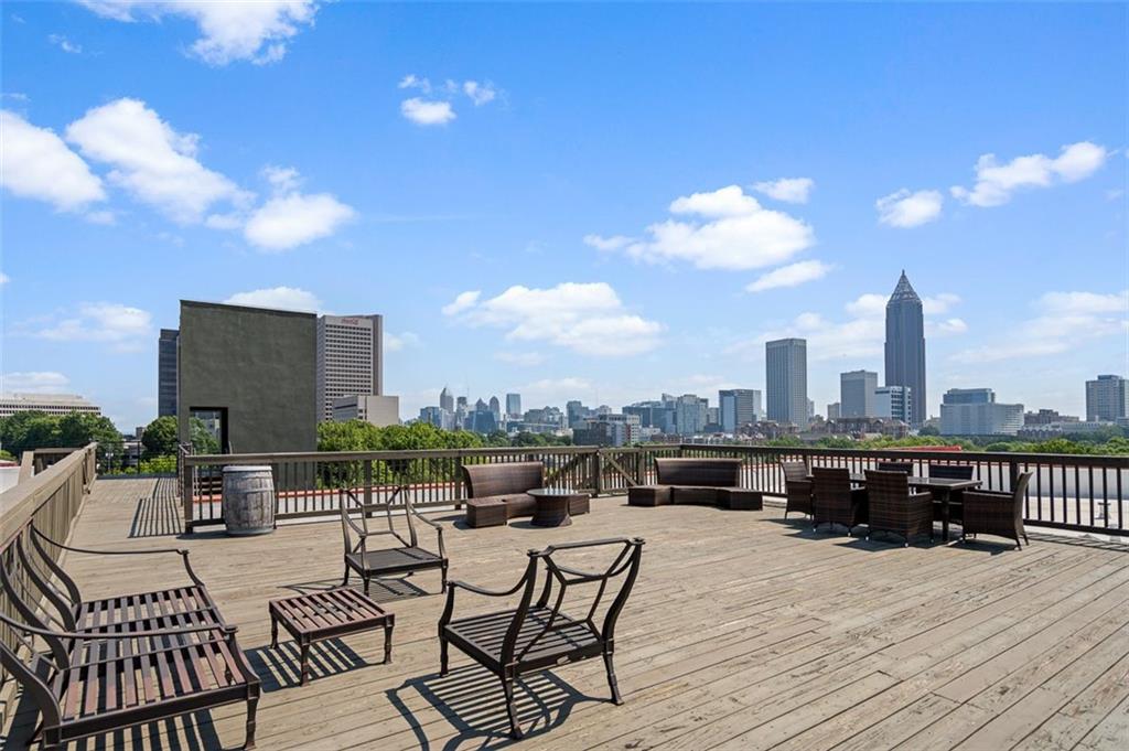 490 Marietta Street Northwest, Unit 101 Atlanta, GA 30313 - Photo 67 of 102 a view of a terrace with sitting area