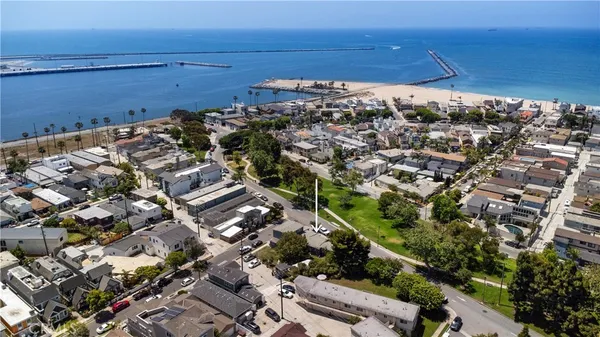 an aerial view of a city