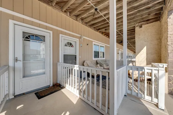 a view of front door and porch