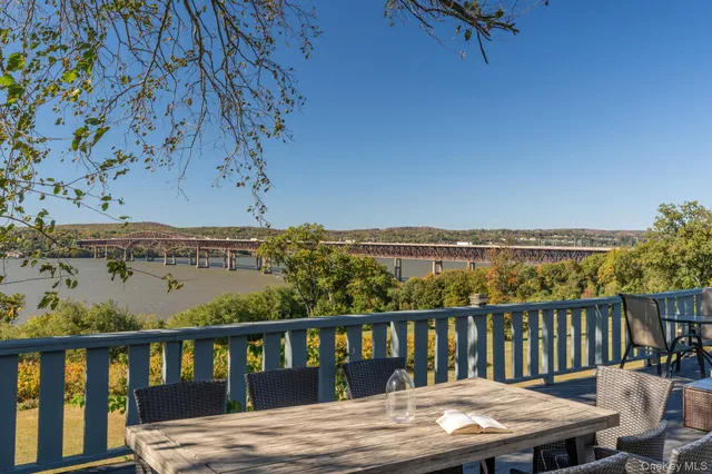 a view of a terrace with seating space