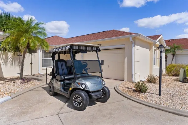 a car parked in front of a house