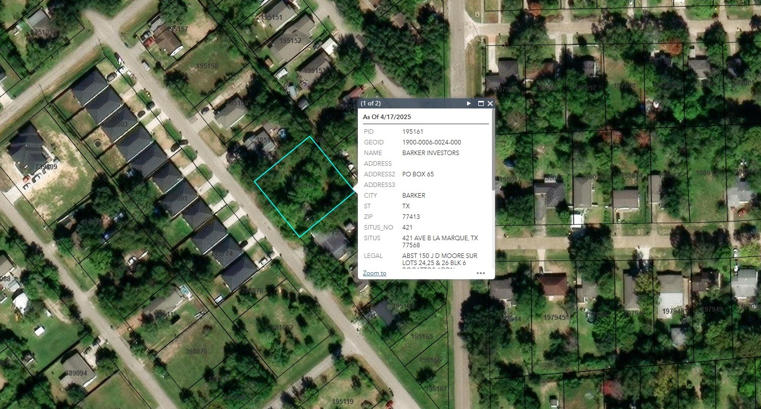 421 Ave B La Marque, TX 77568 - Photo 8 of 8 a sign that is sitting in a tree