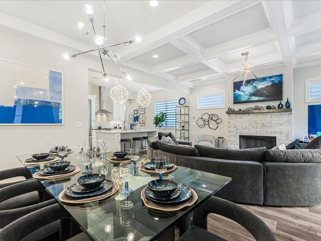 120 Via Roma Woodstock, GA 30188 - Photo 12 of 46 a living room with fireplace furniture and a flat screen tv