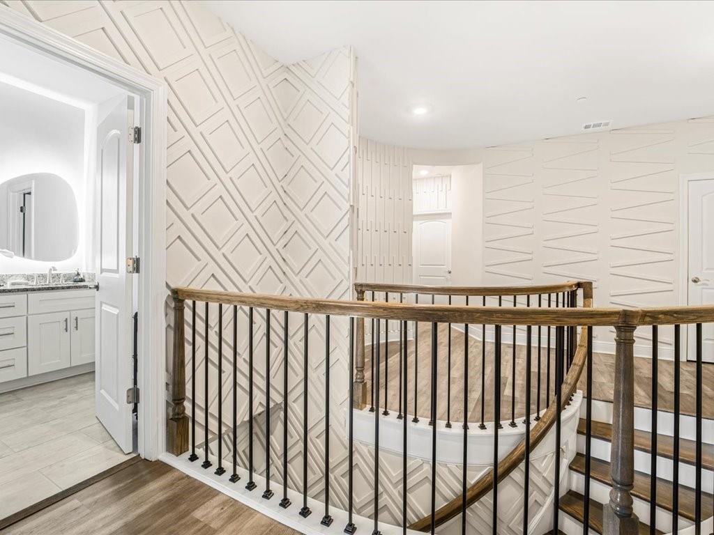 120 Via Roma Woodstock, GA 30188 - Photo 21 of 46 a bathroom with a sink and a mirror