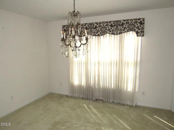 a view of a large window in a room