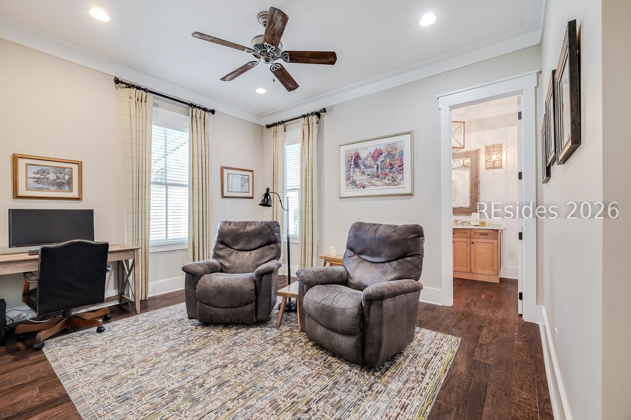 36 Oldfield Village Road Bluffton, SC 29909 - Photo 17 of 85 Downstairs den/study with access to half bath