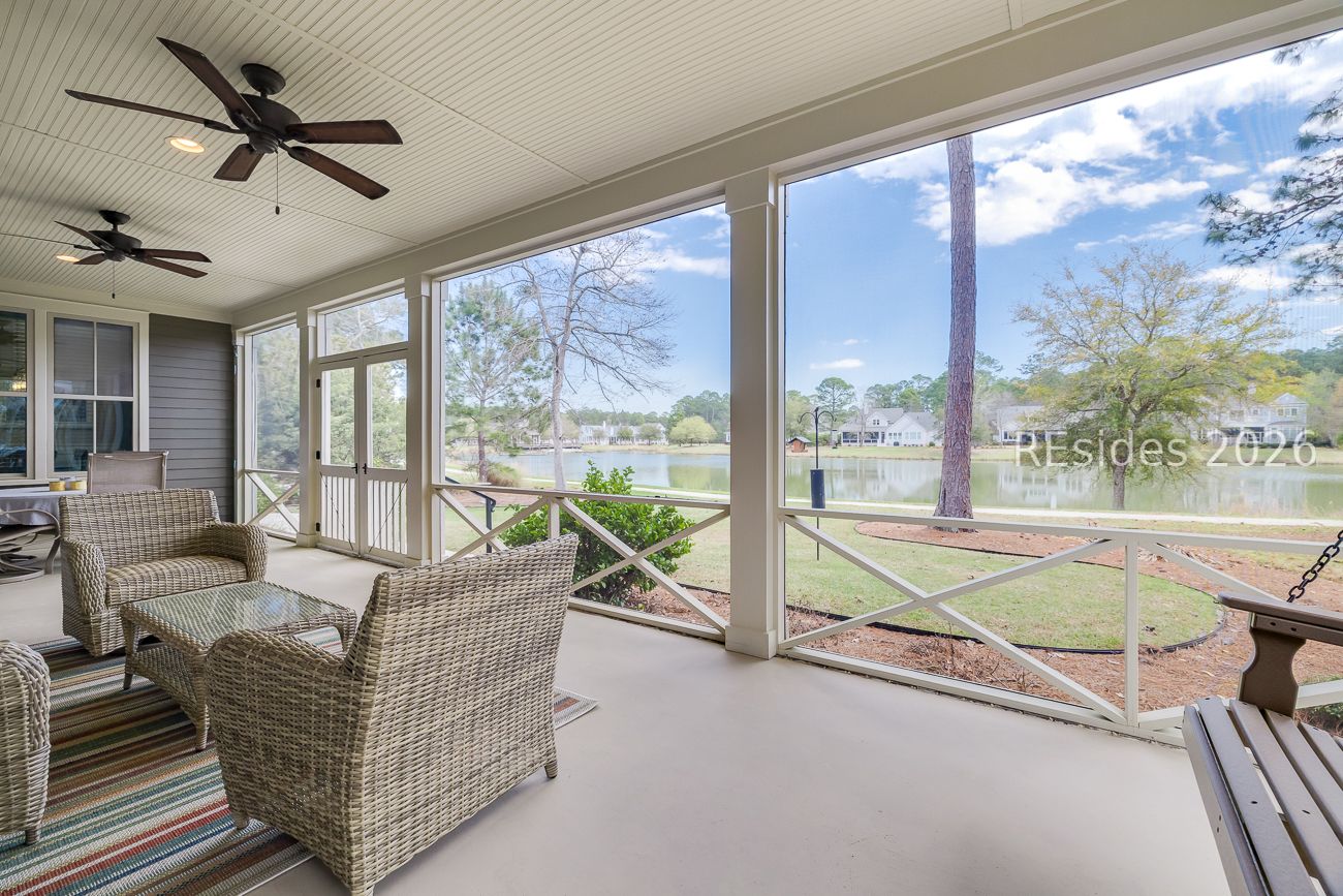 36 Oldfield Village Road Bluffton, SC 29909 - Photo 41 of 85 Views of Lake Arrowhead from the screened porch