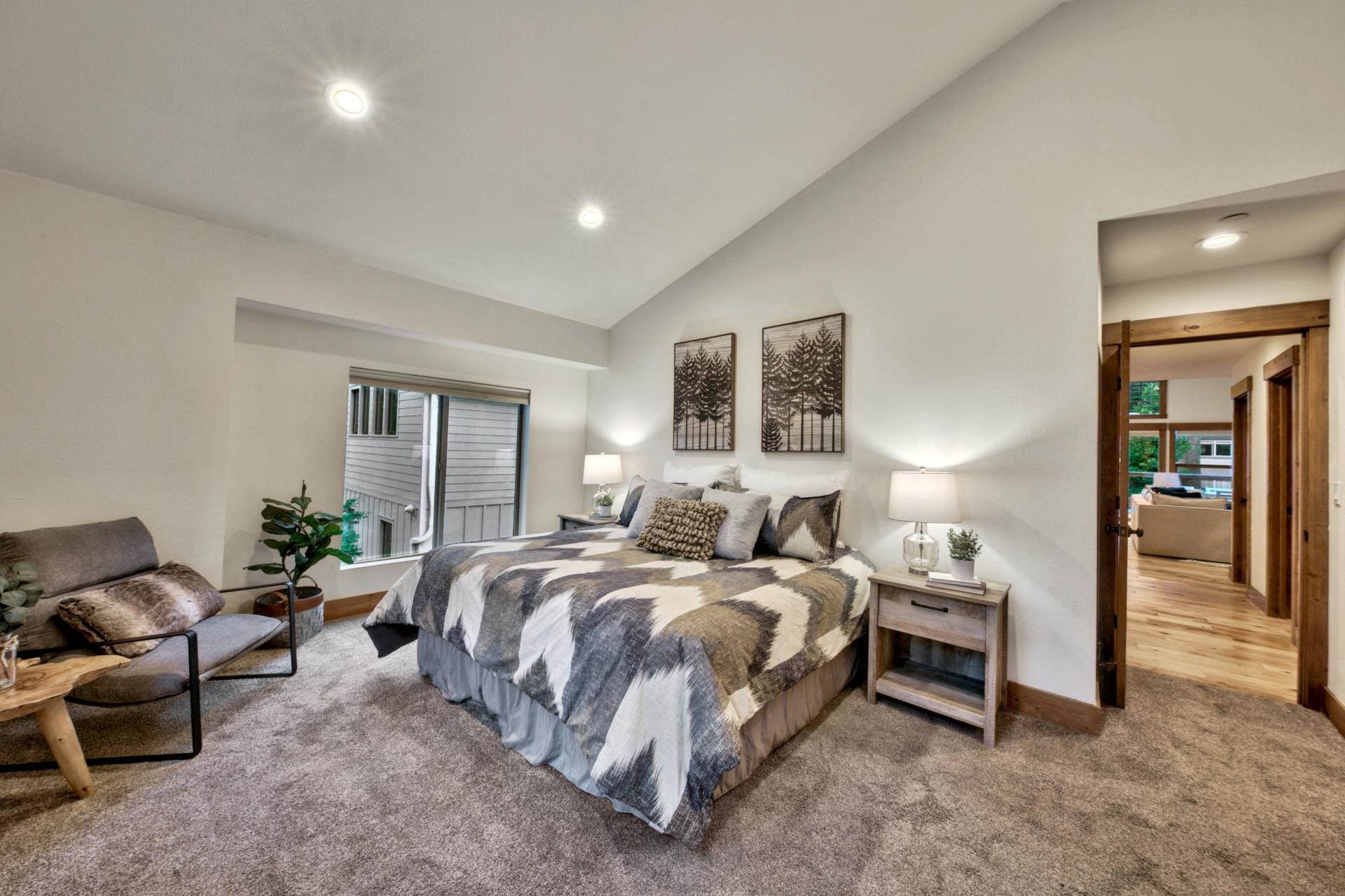 2675 Rustic Lane Tahoe City, CA 96141 - Photo 11 of 21 a bedroom with bed and a couch
