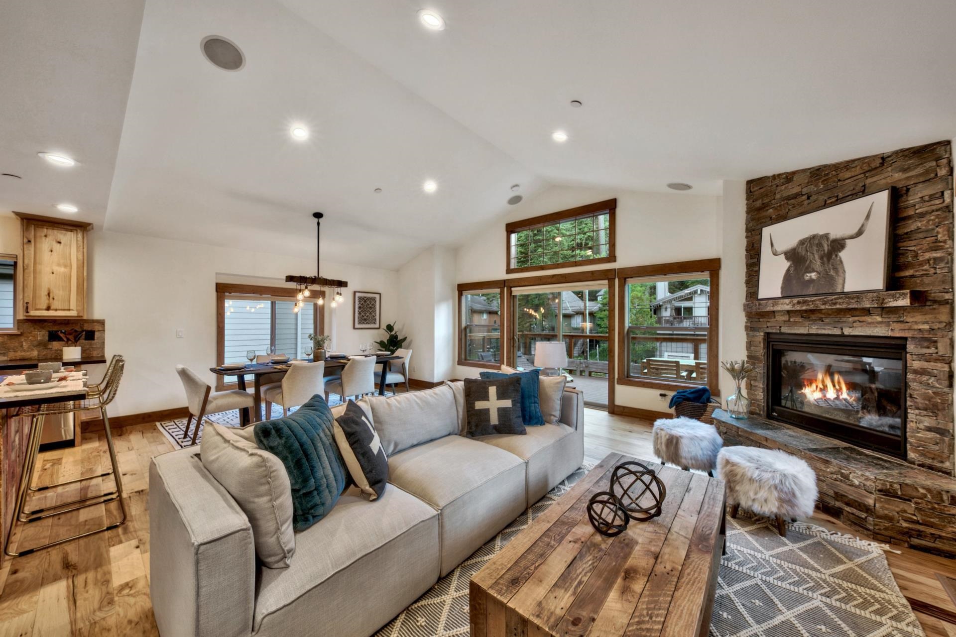 2675 Rustic Lane Tahoe City, CA 96141 - Photo 7 of 21 a living room with furniture fireplace and flat screen tv