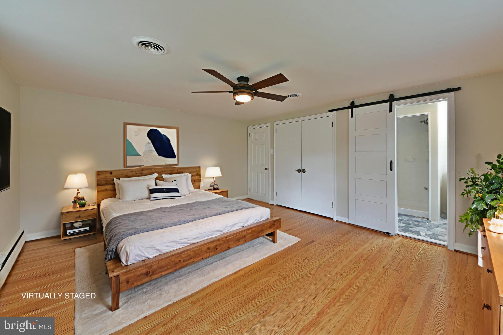 6113 West Mill Road Flourtown, PA 19031 - Photo 25 of 39 Hardwood Floors in Primary Suite VSTAGED