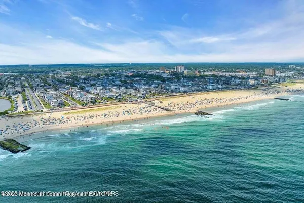 a view of an ocean and beach